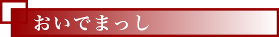 おいでまっし